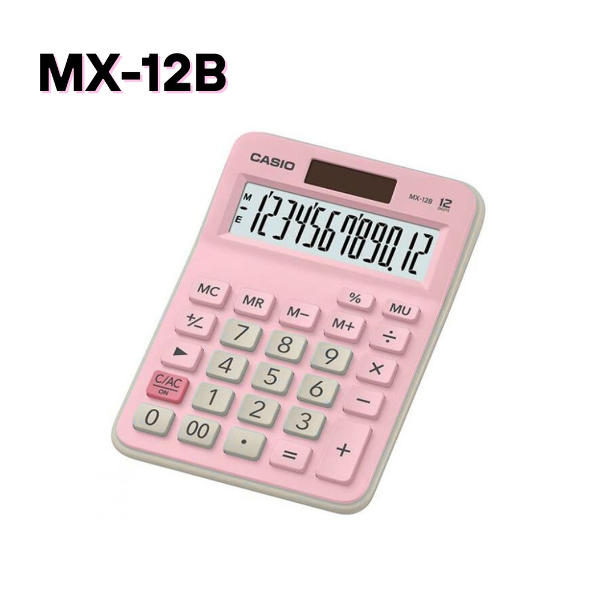 CASIO - Casio Mx-12b Calculadora Electrónica de 12 dígitos - Rosa