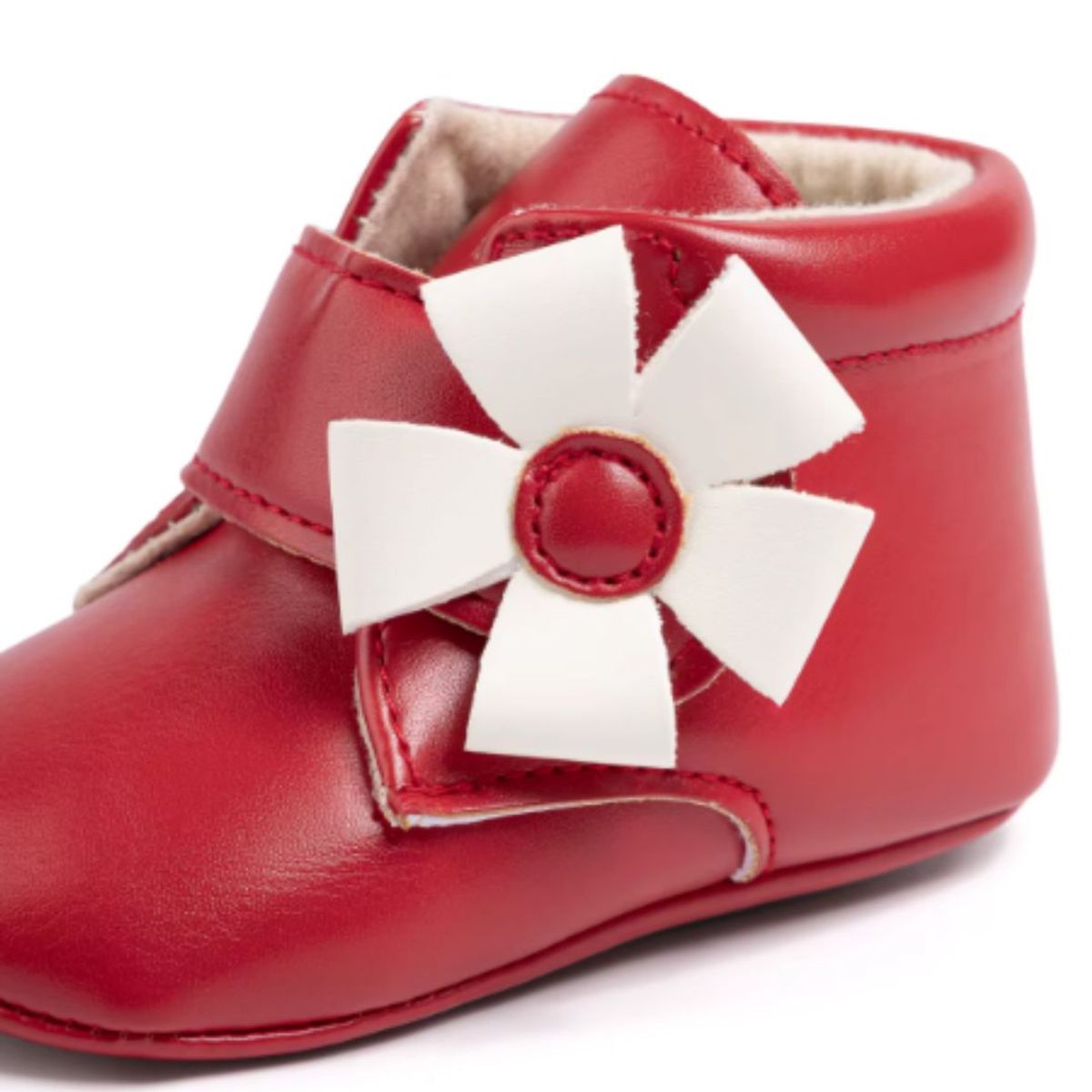 GENERICO - Botin Rojo Florcita para bebés 06 a 18 meses - Wawita Love
