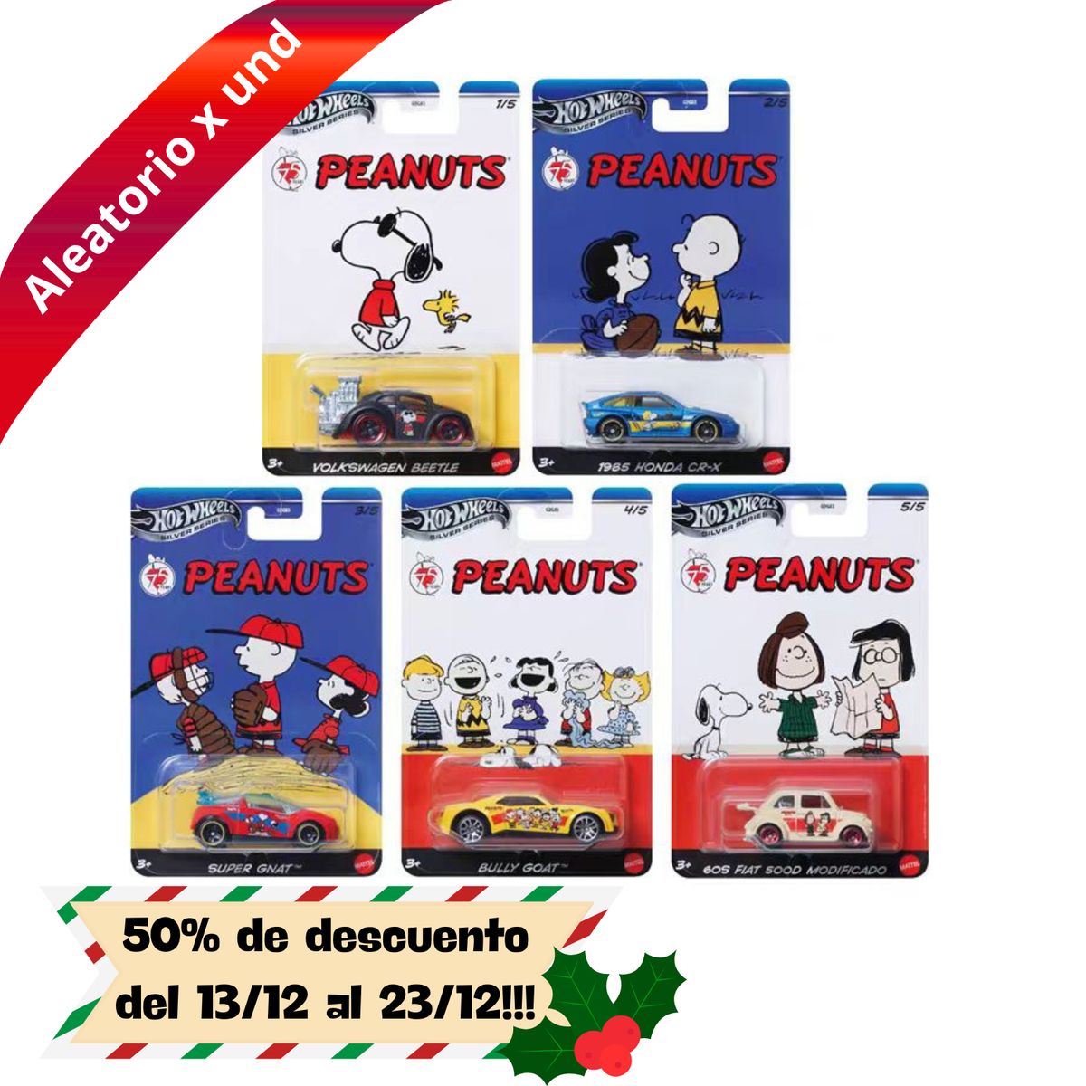 HOT WHEELS - Hot Wheels Peanuts Snoopy 75th Anniversary  x1 unidad