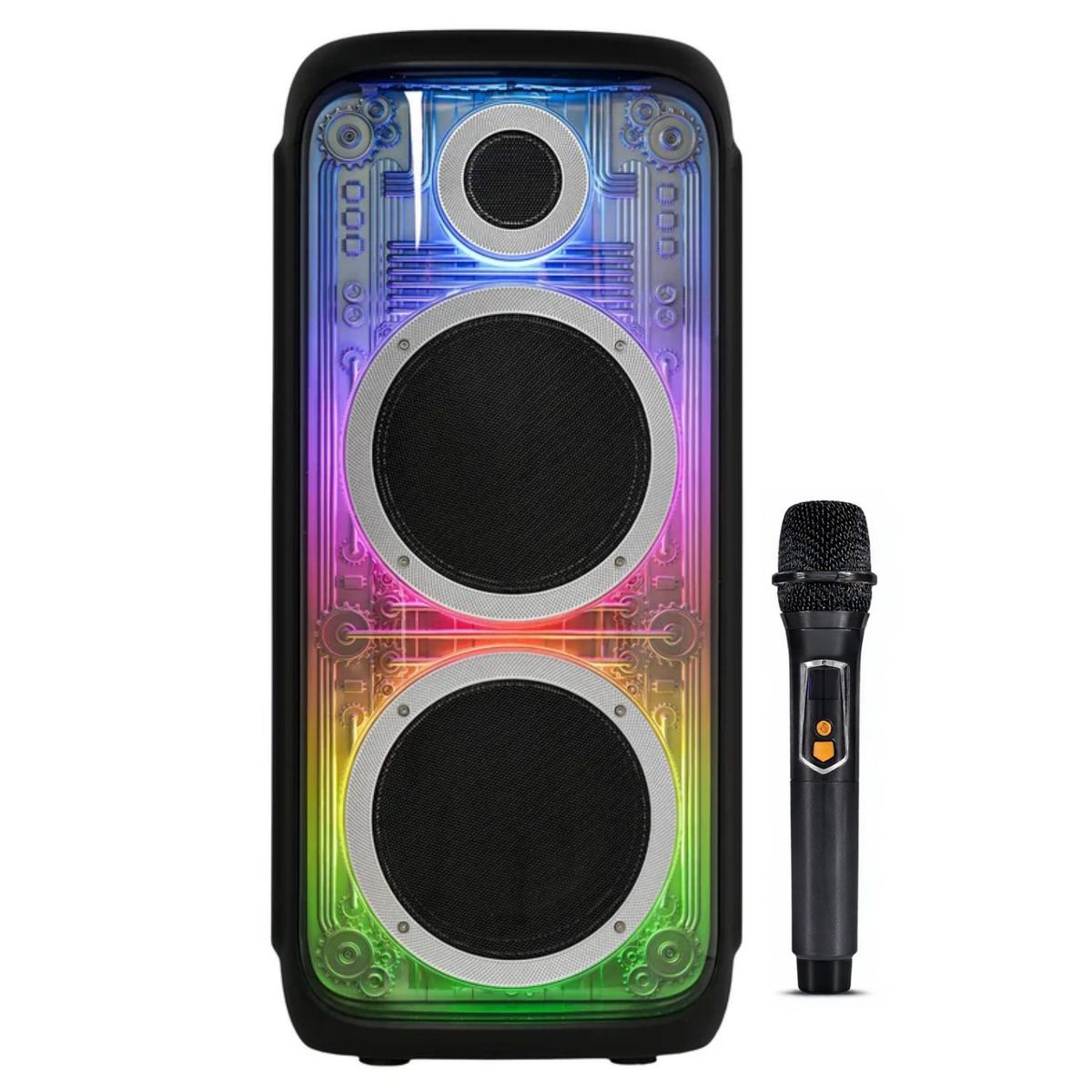 GENERICO - Parlante Torre Portátil K2825 02 boufer de 8 Pulgadas Luces RGB Karaoke