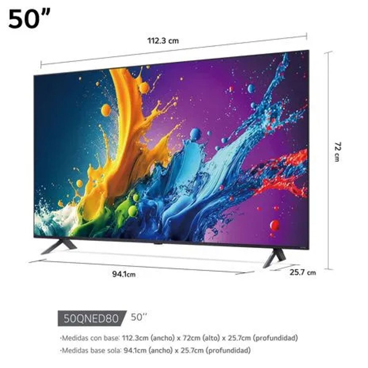LG - Televisor 50 Lg Qned 4k Thinq Ai 50qned80tsa