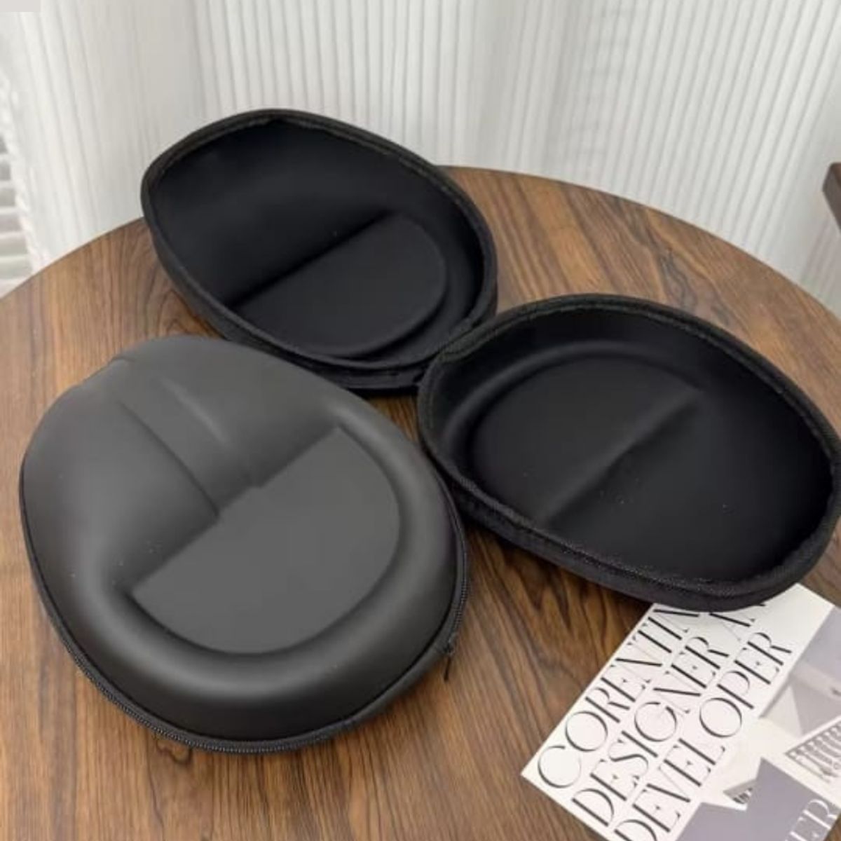 GENERICO - Estuche Rígido Protector Negro para Audífonos Over-Ear - Portátil y Resistente a Golpes