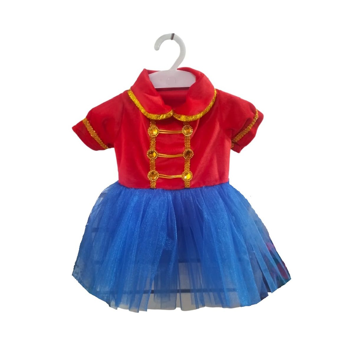 GENERICO - Vestido navideño cascanueces para perros y gatos talla 1