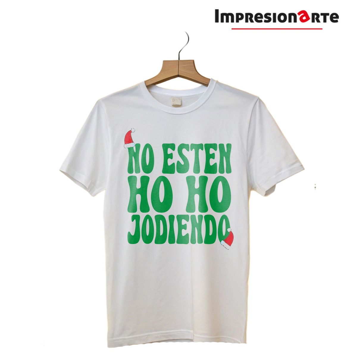 IMPRESIONARTE - Polo hohoho navidad 100% algodón manga corta