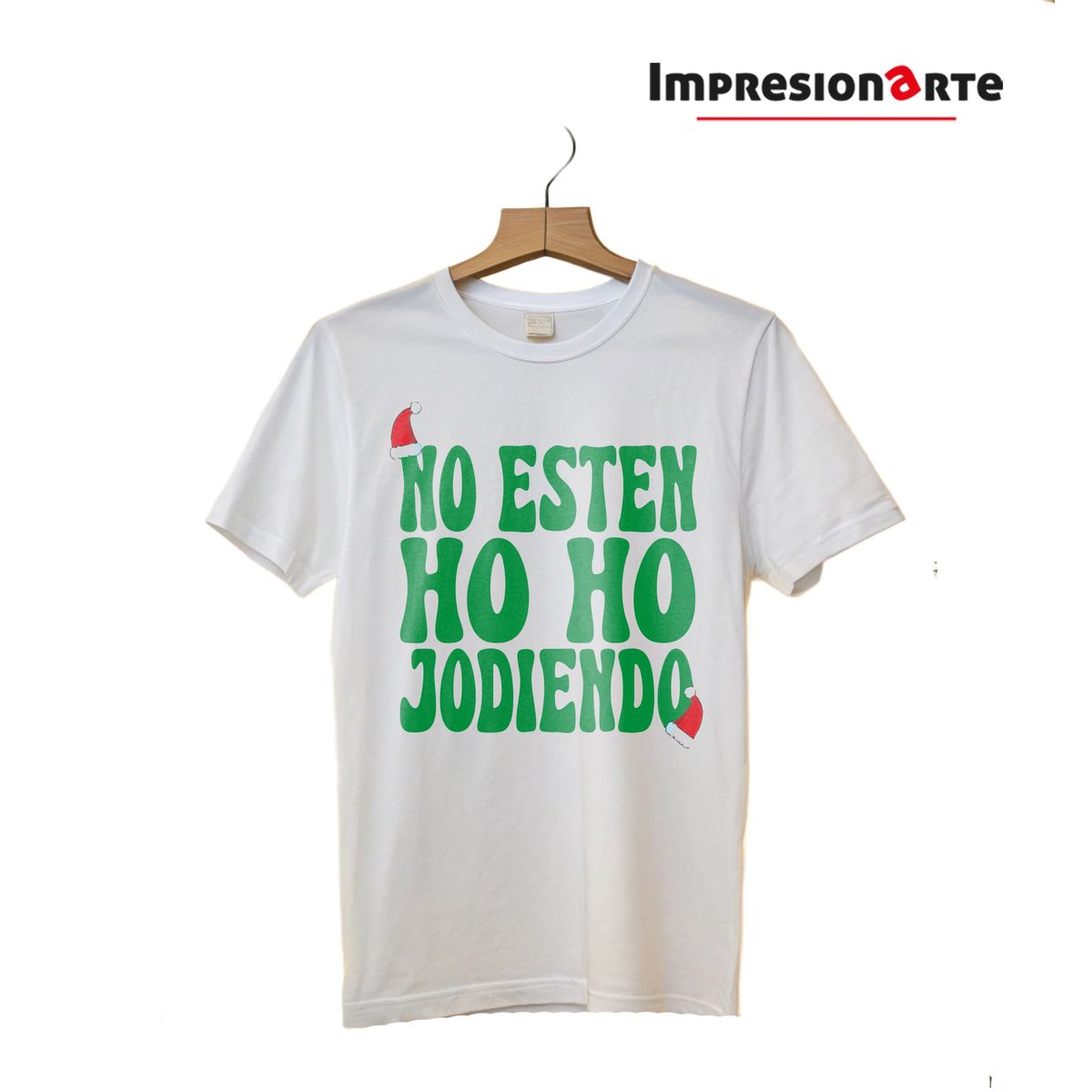 IMPRESIONARTE - Polo hohoho navidad 100% algodón manga corta