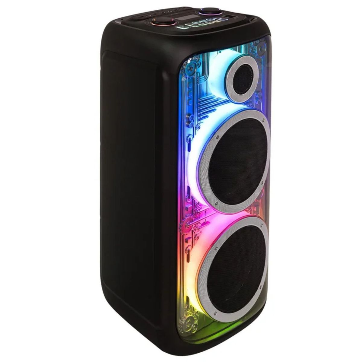 GENERICO - Parlante Torre Portátil K2825  USB BT  TWS LUCES RGB Karaoke