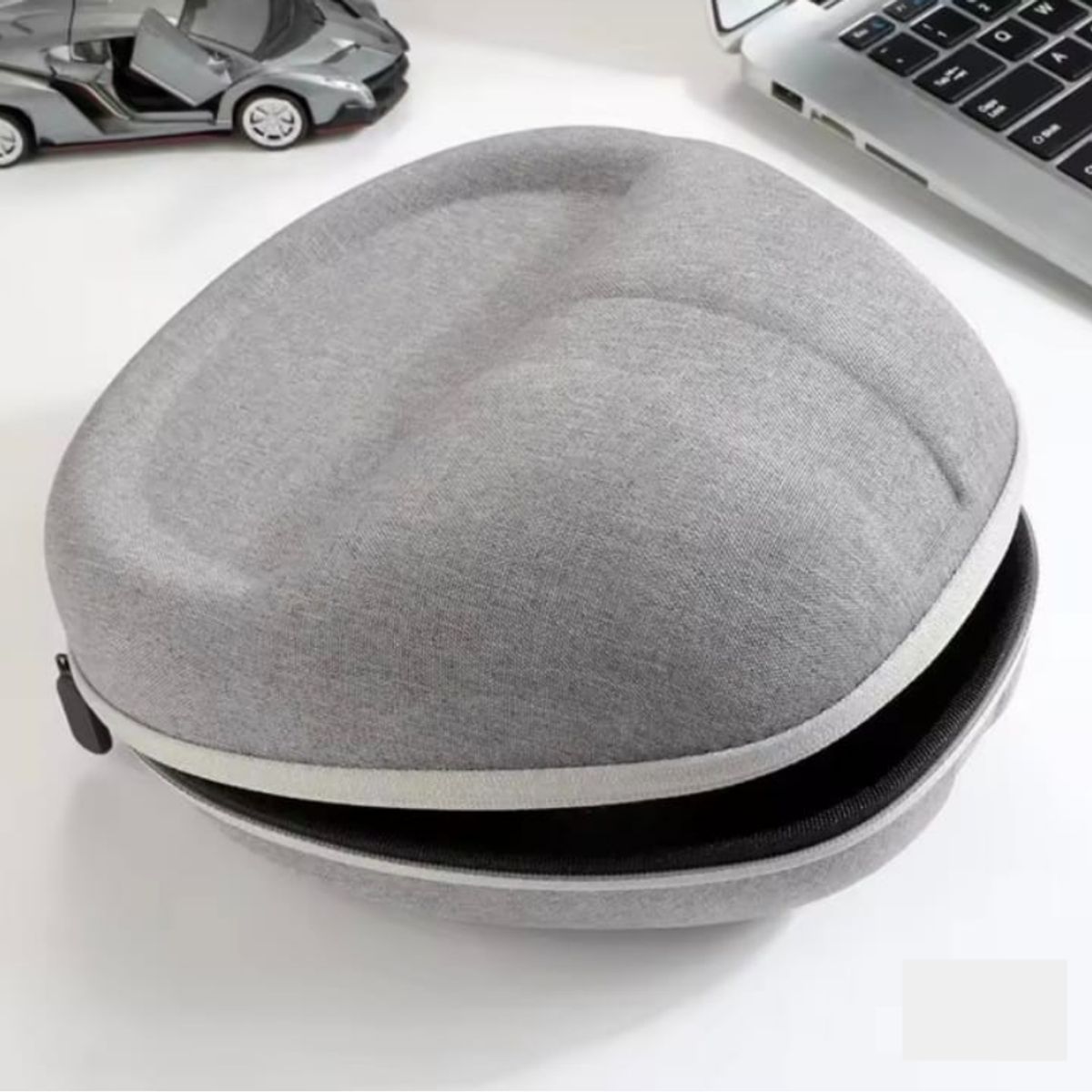 GENERICO - Estuche Rígido Protector Gris para Audífonos Over-Ear - Portátil y Resistente a Golpes