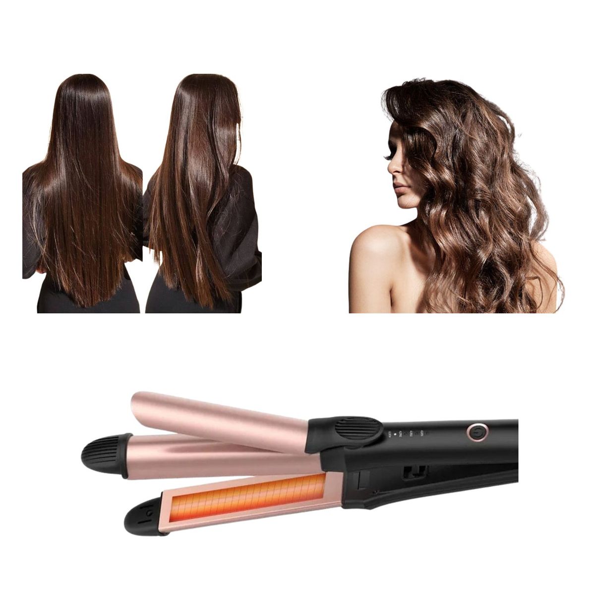 OEM - Plancha De Pelo Raff 2 en 1 Ondulado o Liso