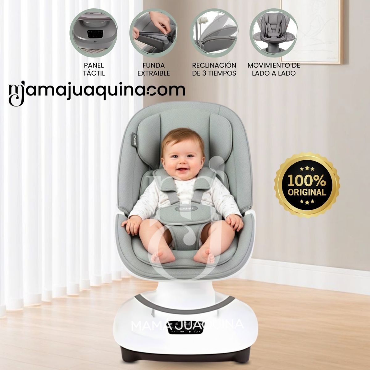 BABY - Mecedora Eléctrica para Bebés «MERCY» Green