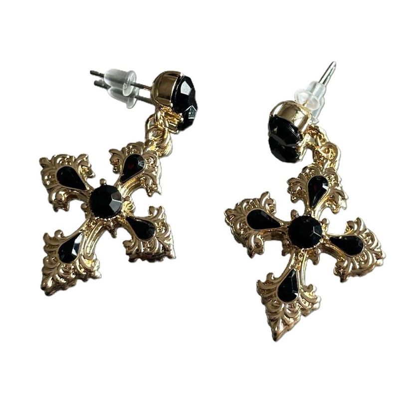 GENERICO - Pendientes elegantes con Cruz Gótica