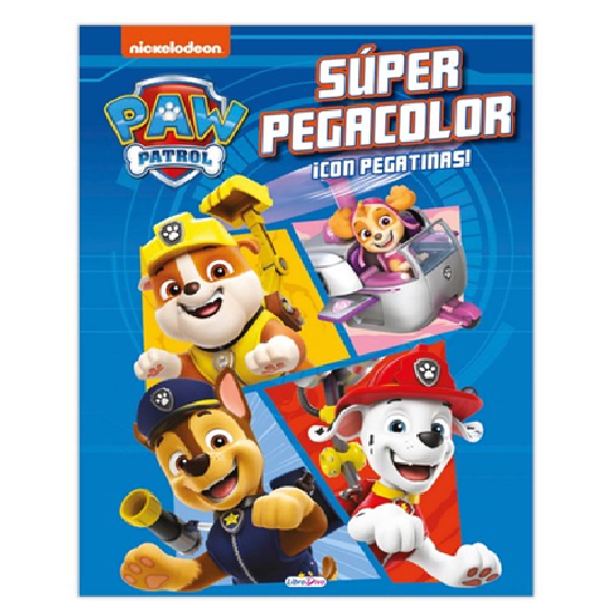 GENERICO - Libro SUPER PEGACOLOR PATRULLA CANINA NIÑOS