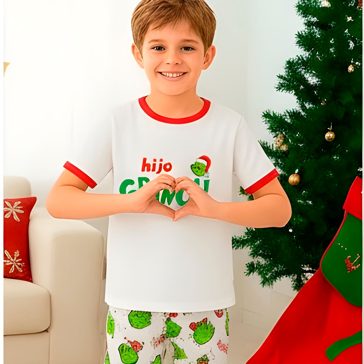 NACIONAL - Pijama Manga Corta Familia Grinch