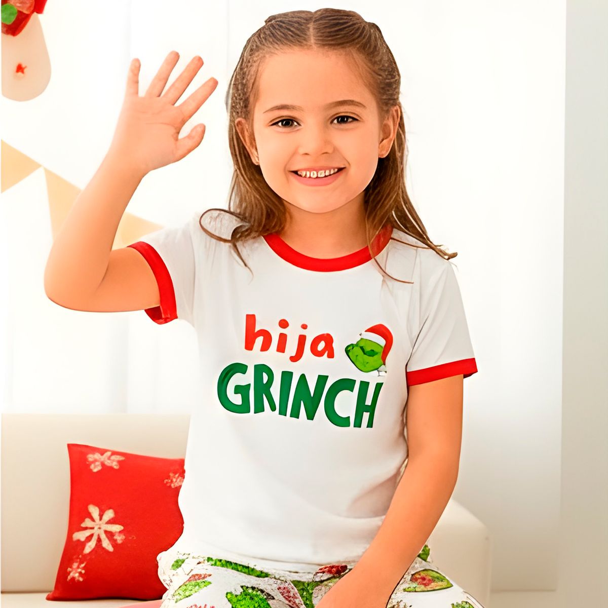 NACIONAL - Pijama Manga Corta Familia Grinch