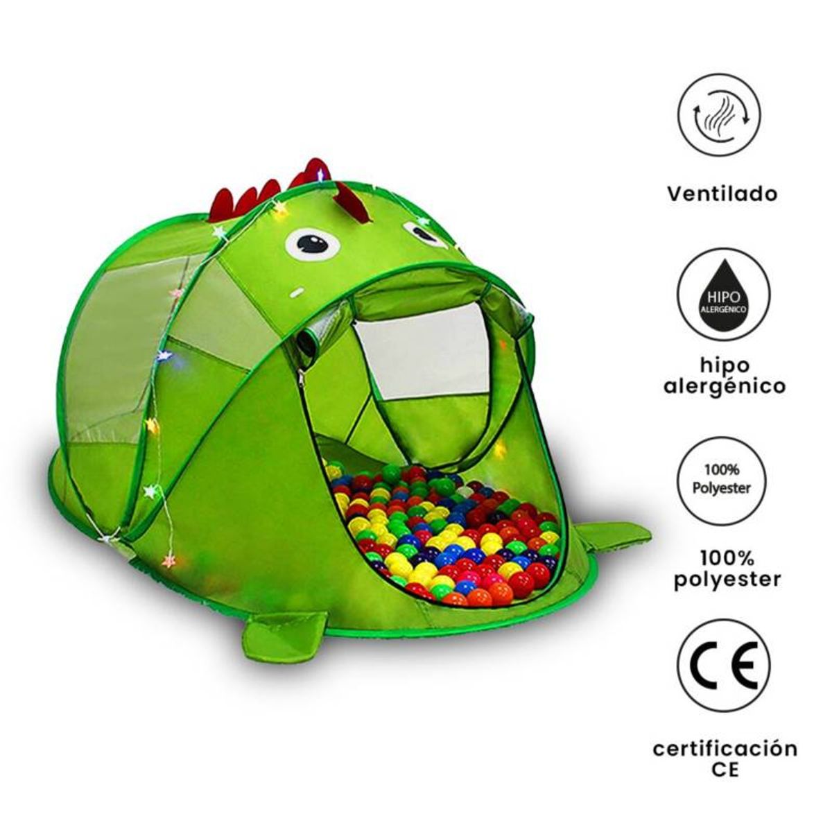 GENERICO - Carpa Infantil Modelo Dinosaurio  1.82 X 96 X 86 Cm