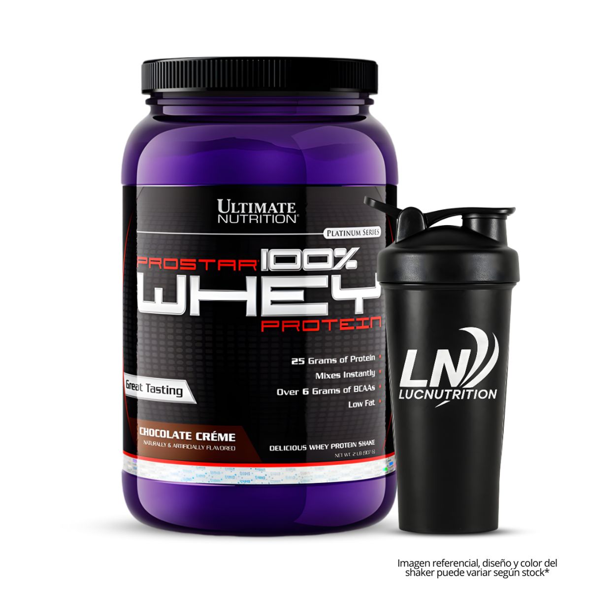 ULTIMATE NUTRITION - Prostar 100% Whey 2 Lb Proteina Whey Ultimate Nutrition - Chocolate Crema + Shaker