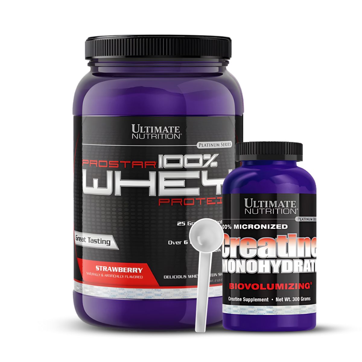 ULTIMATE NUTRITION - Prostar 100% Whey 2 Lb Proteina Whey - Strawberry + Creatina Ultimate Nutrition 300 g