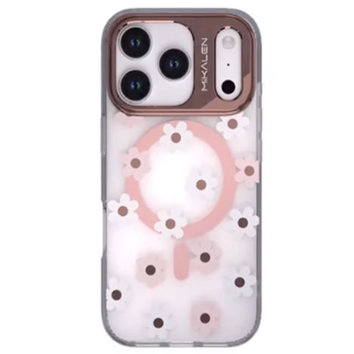 CASE - Funda Mikalen Flower Magsafe Floreado para iPhone 17 Pro Max - Rosa