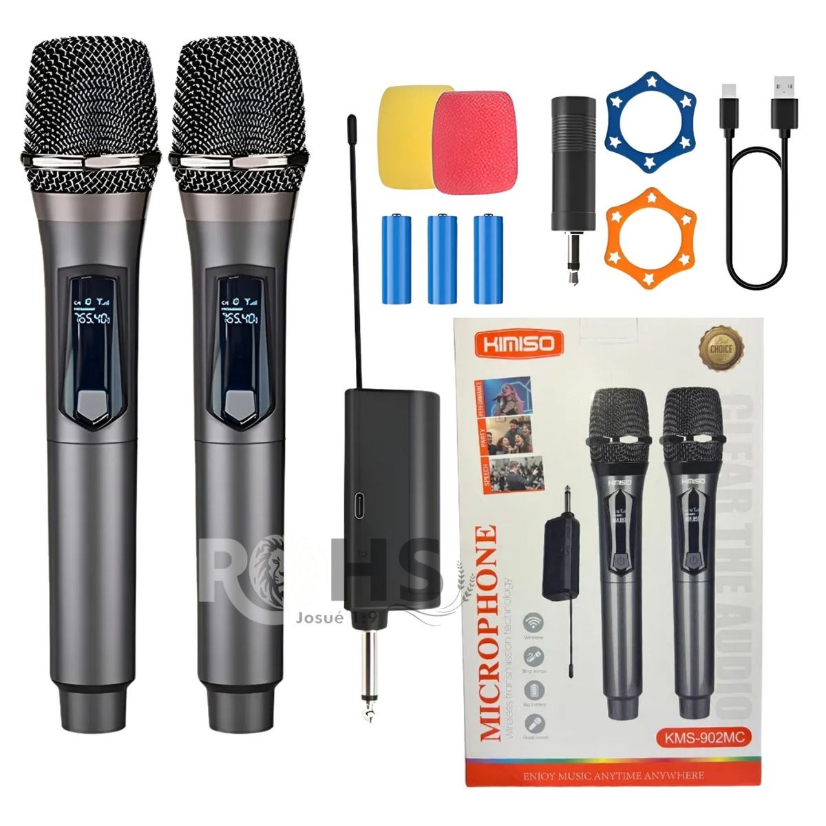 OEM - Micrófono karaoke Inalámbrico UHF Profesionales  KMS-902MC