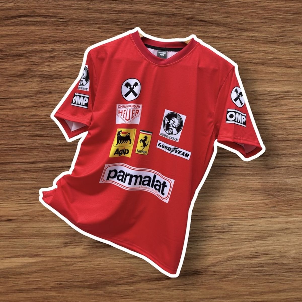 GENERICO - Camiseta Niki Lauda F1 Ferrari Polo Formula1 Campeon Grand Prix Rojo