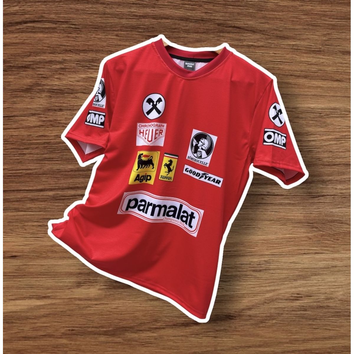 GENERICO - Camiseta Niki Lauda F1 Ferrari Polo Formula1 Campeon Grand Prix Rojo