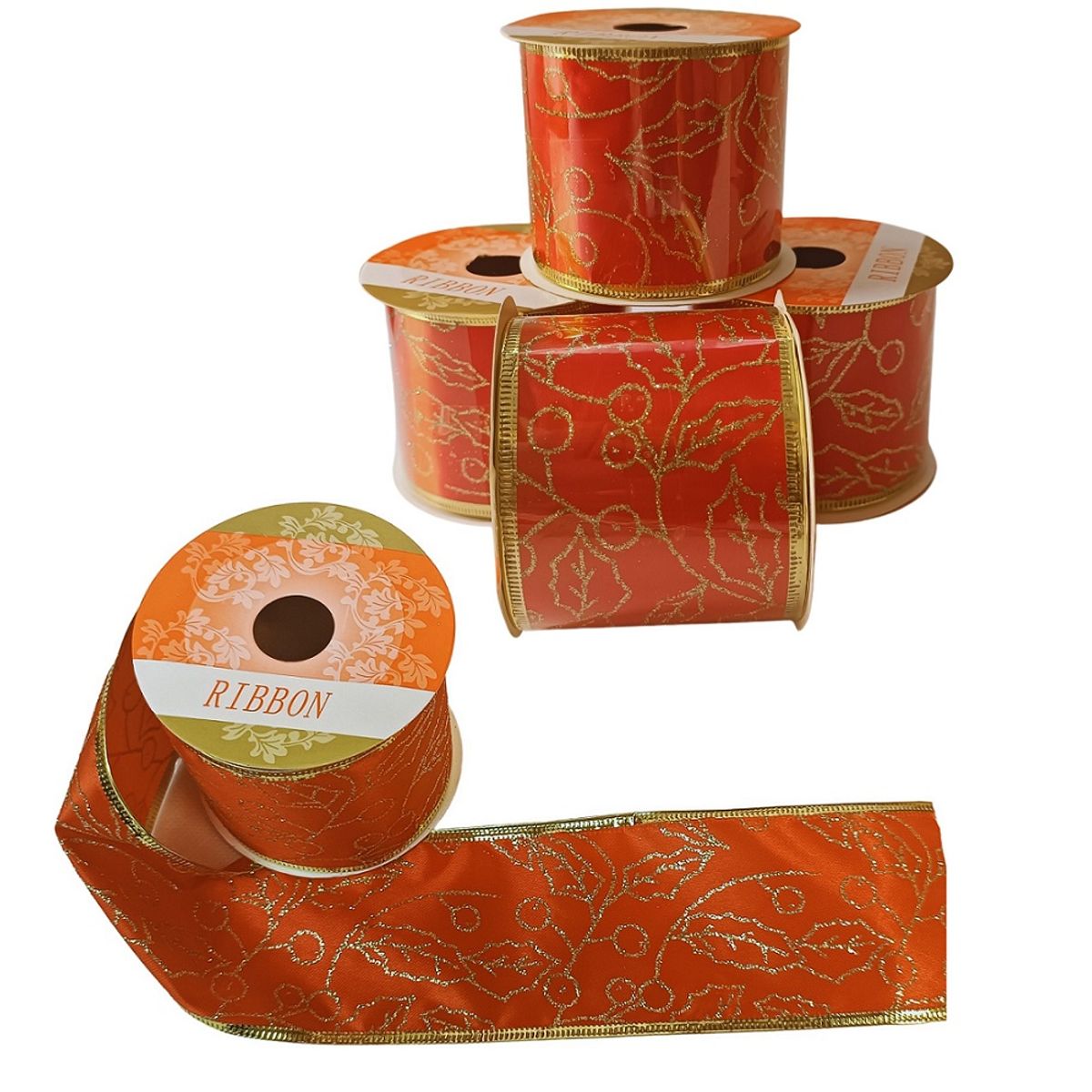 GENERICO - Cinta decorativa navideña cinta para lazos o moños Rlojo