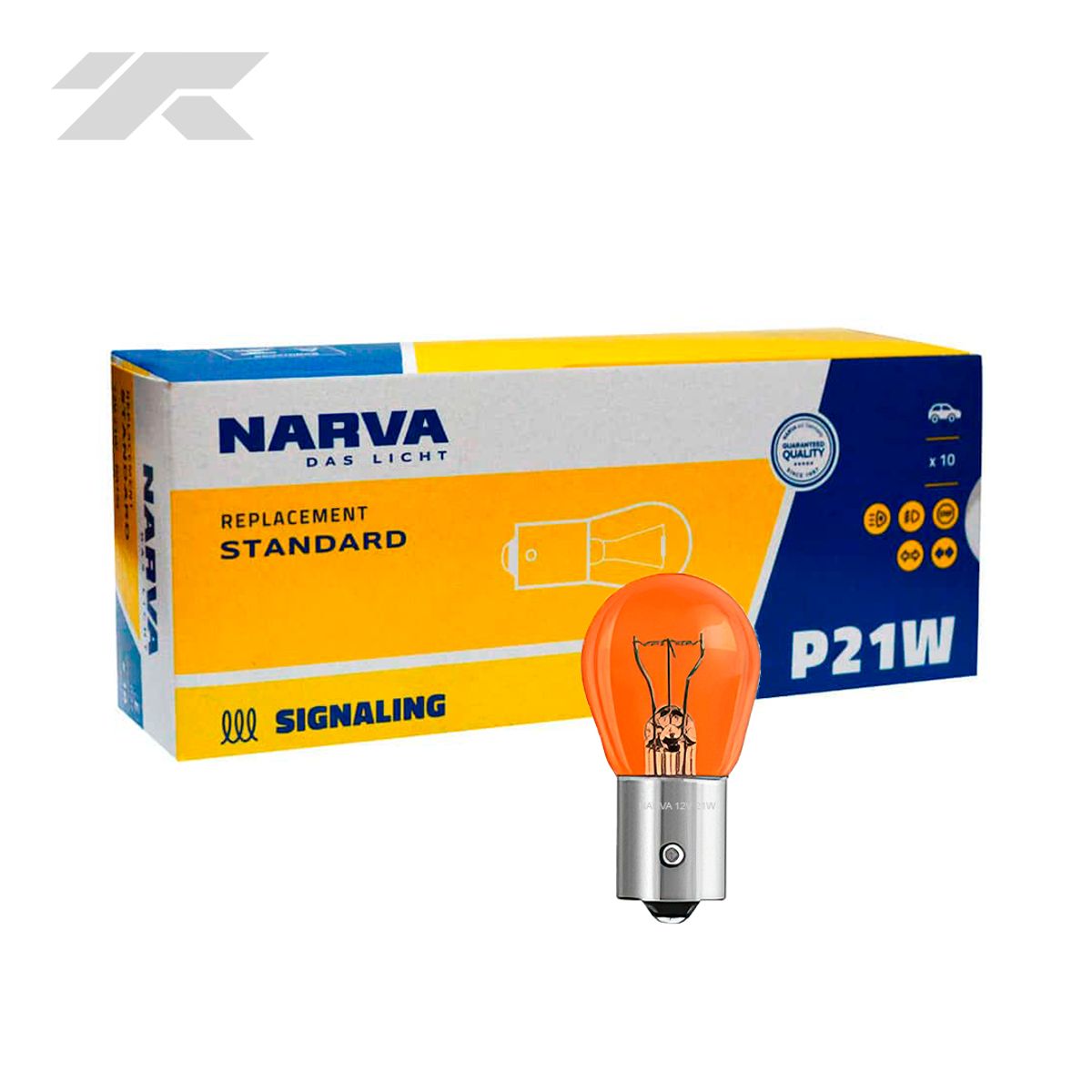 NARVA - Foco Narva 93 12v 21w 1-Contacto Ámbar Satandard