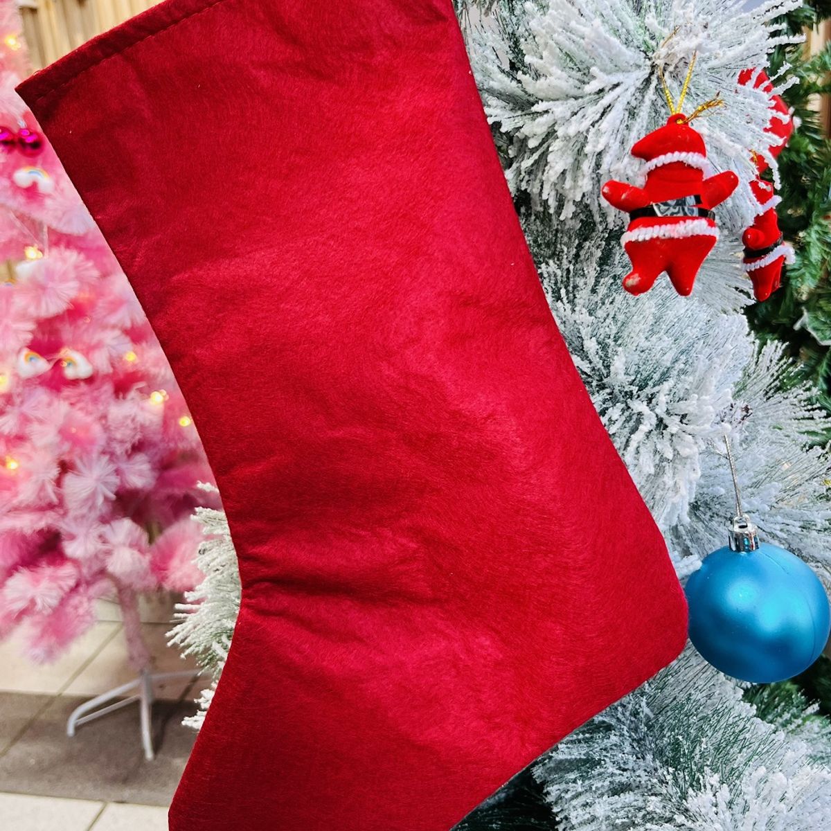 GENERICO - Calcetin navideño botas 36cm para colgar en la chimenea o entrada