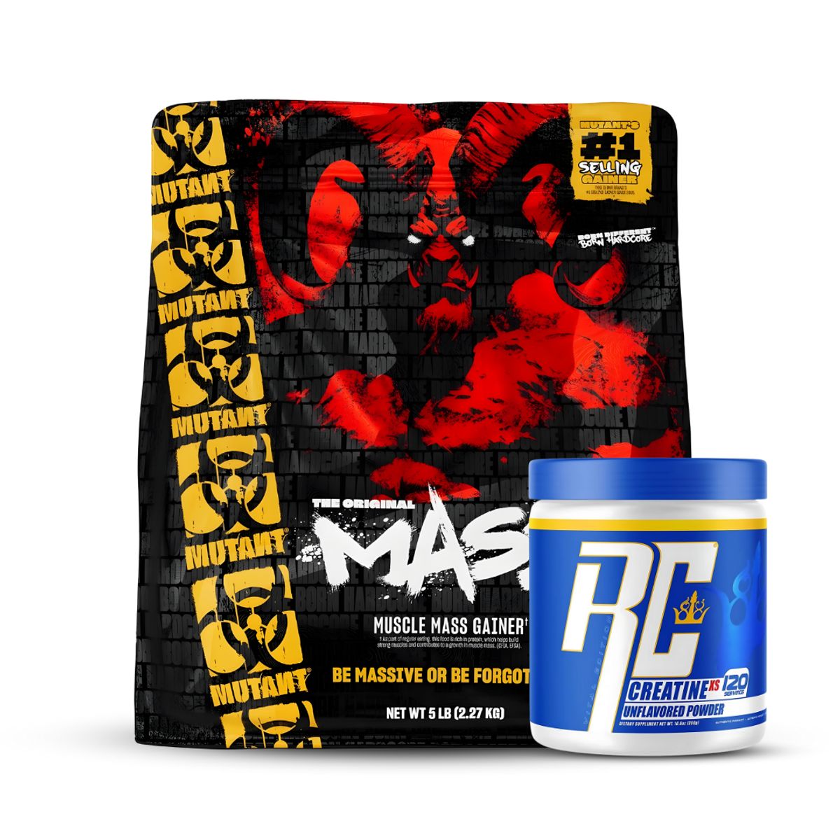 MUTANT - Mutant Mass 5 LB Mass Gainer - Triple Chocolate+ Creatina Ronnie Coleman 300 g