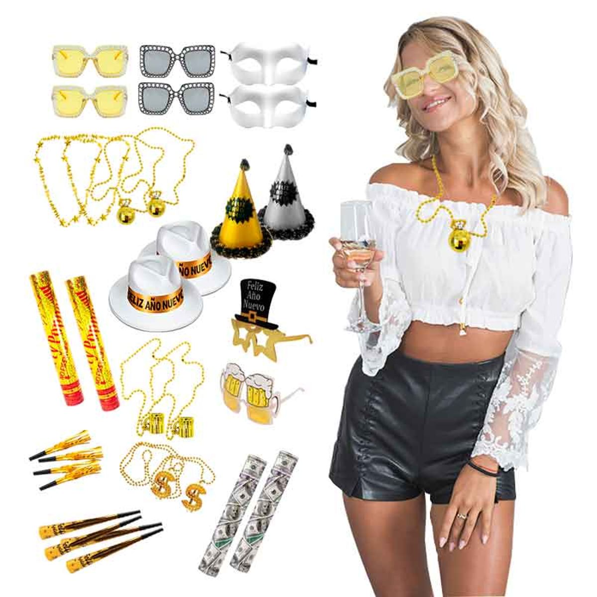 GENERICO - Cotillon Año Nuevo de 32 productos (Mod B2)