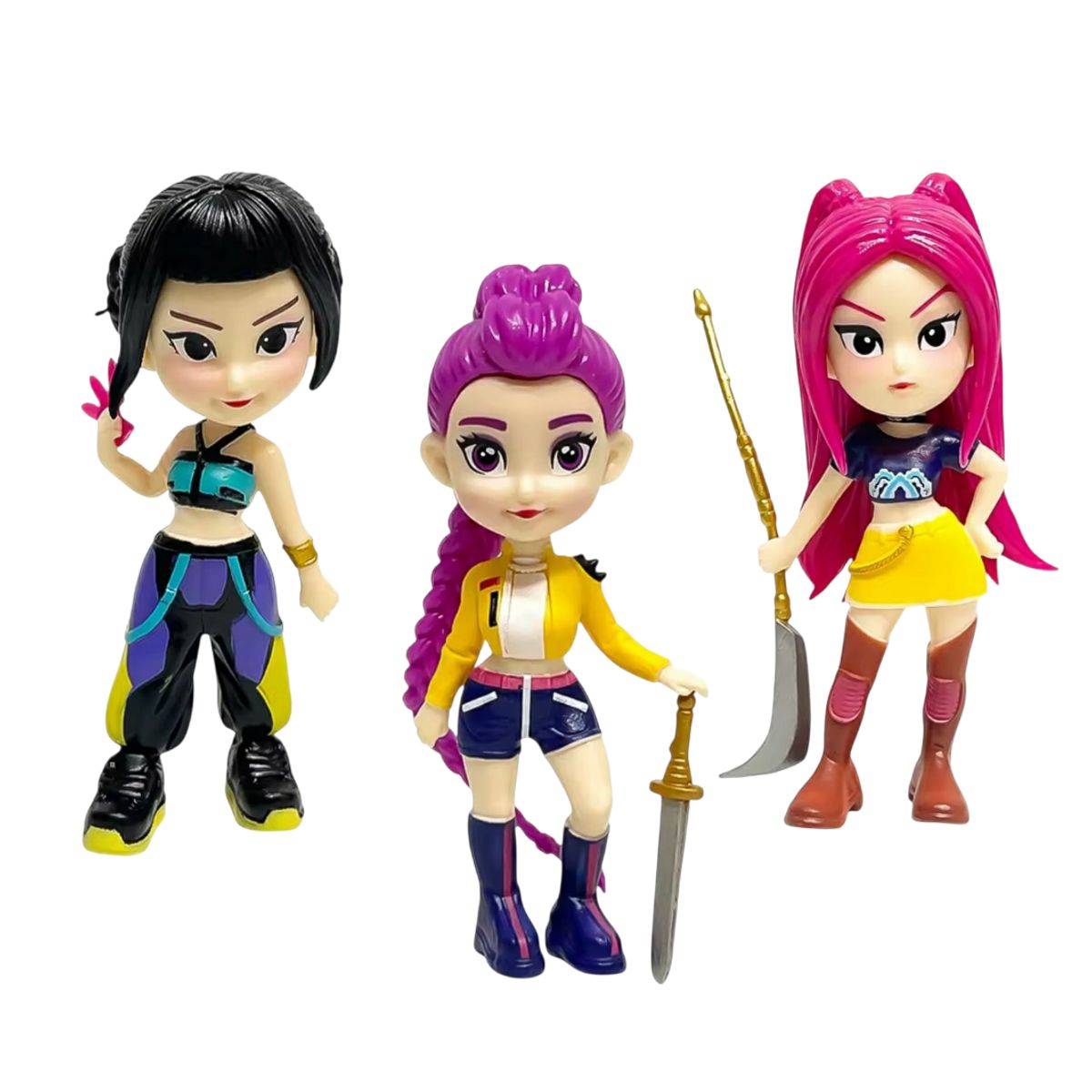 GENERICO - Muñecas Guerreras K pop Demon Hunters Set x3