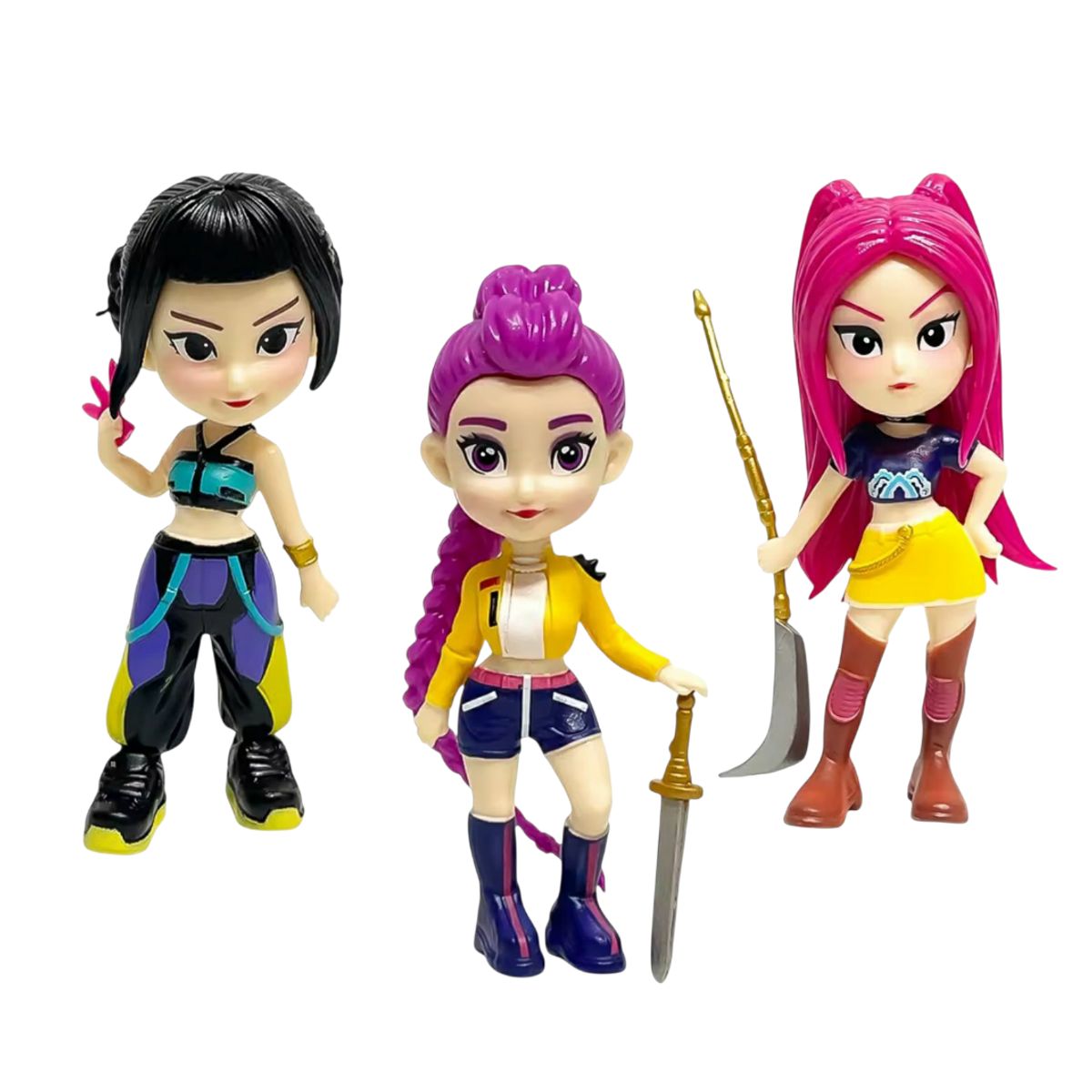 GENERICO - Muñecas Guerreras K pop Demon Hunters Set x3