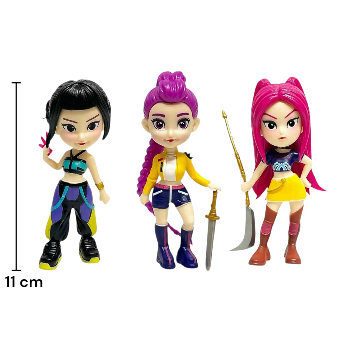 GENERICO - Muñecas Guerreras K pop Demon Hunters Set x3