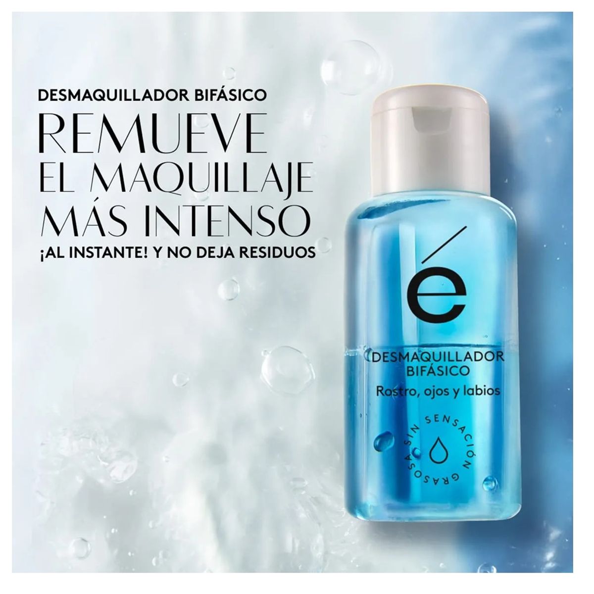 ESIKA - Mini desmaquillador bifásico - Rostro ojos y labios Esika 40ml - Sin sensación Grasosa