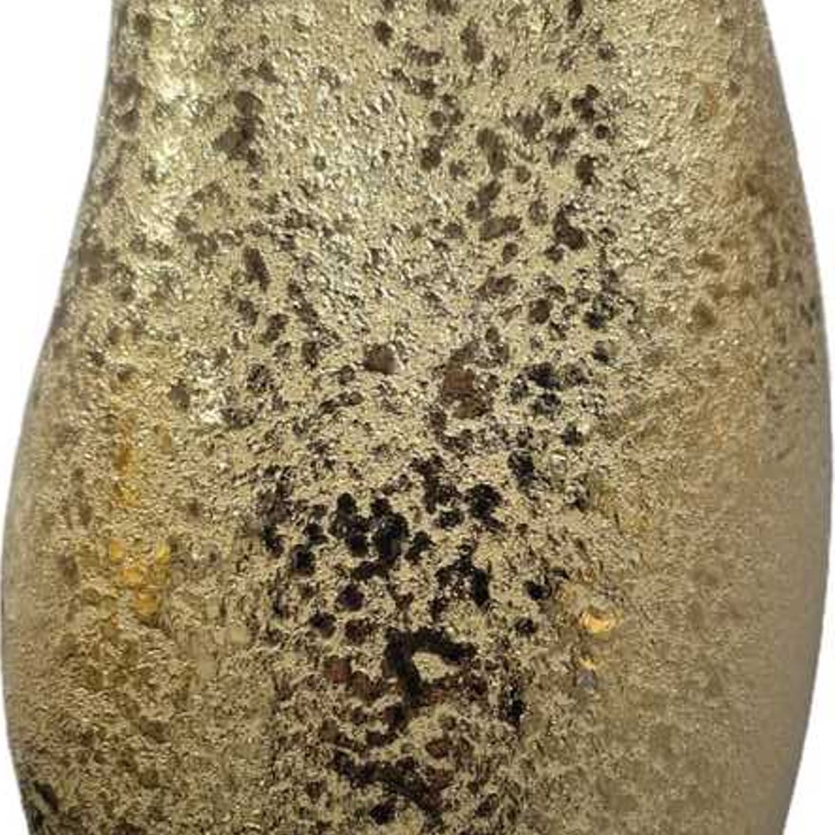 GENERICO - Jarrón Decorativo Texturizado en Tono Dorado Envejecido - Adorno Elegante para Sala Regalo Ideal