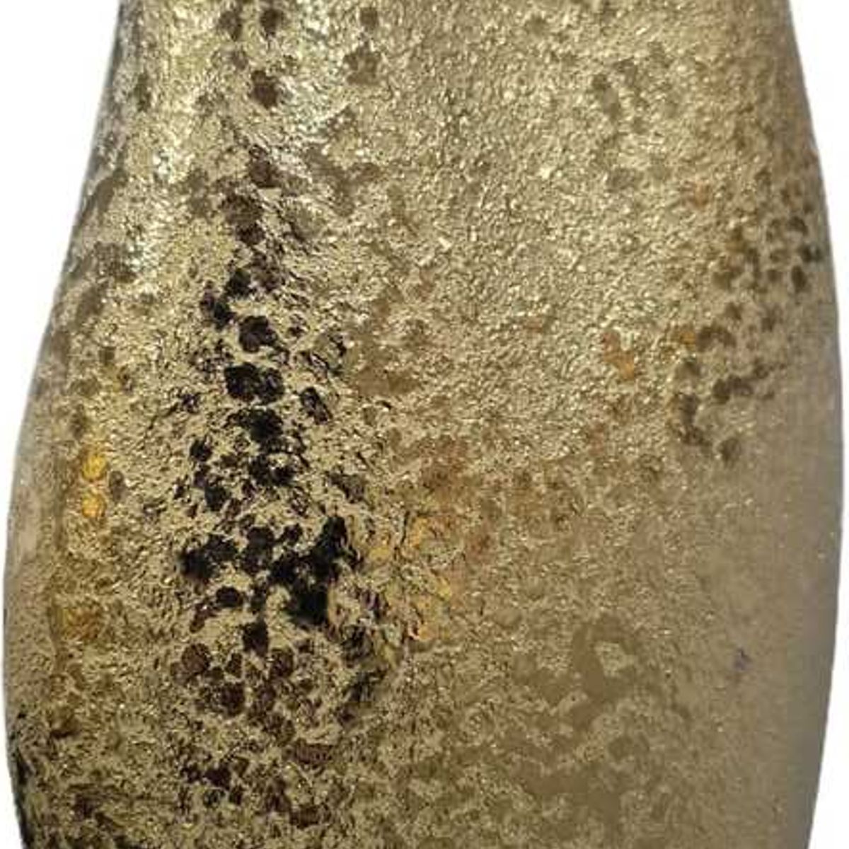 GENERICO - Jarrón Decorativo Texturizado en Tono Dorado Envejecido - Adorno Elegante para Sala Regalo Ideal