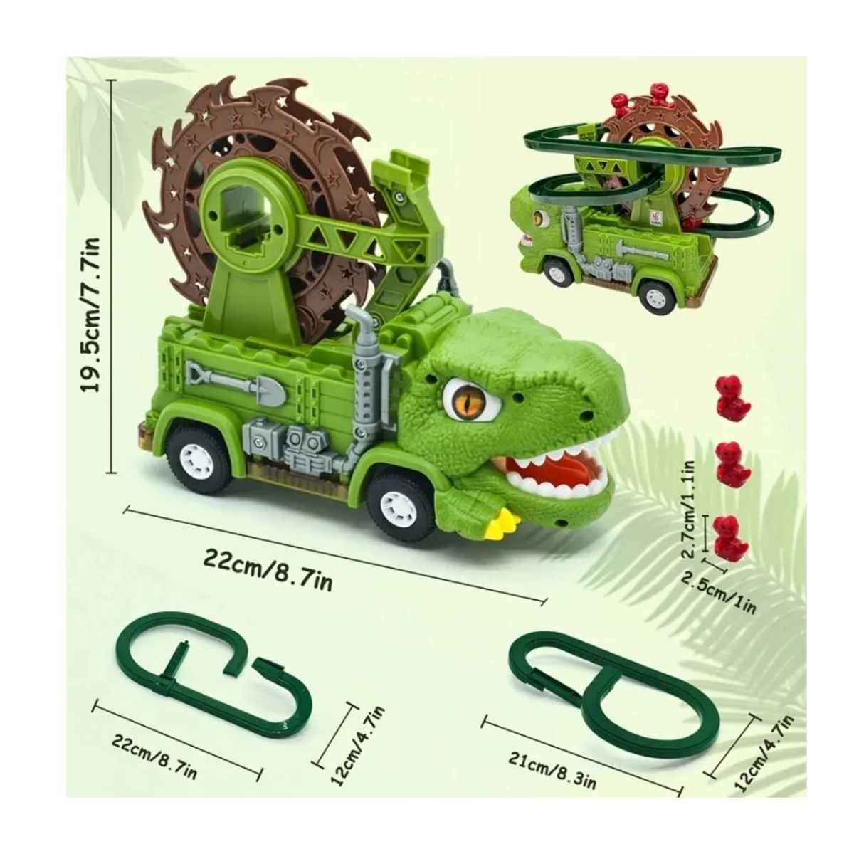 GENERICO - Carro Dinosaurio Con Pista y Luces