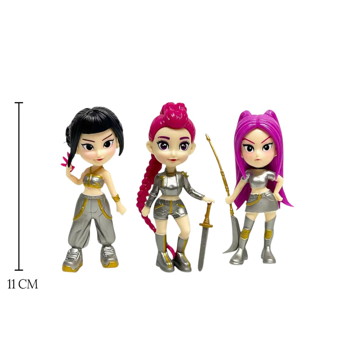 GENERICO - Muñecas Guerreras K pop Huntrix Demon Hunters Set x3