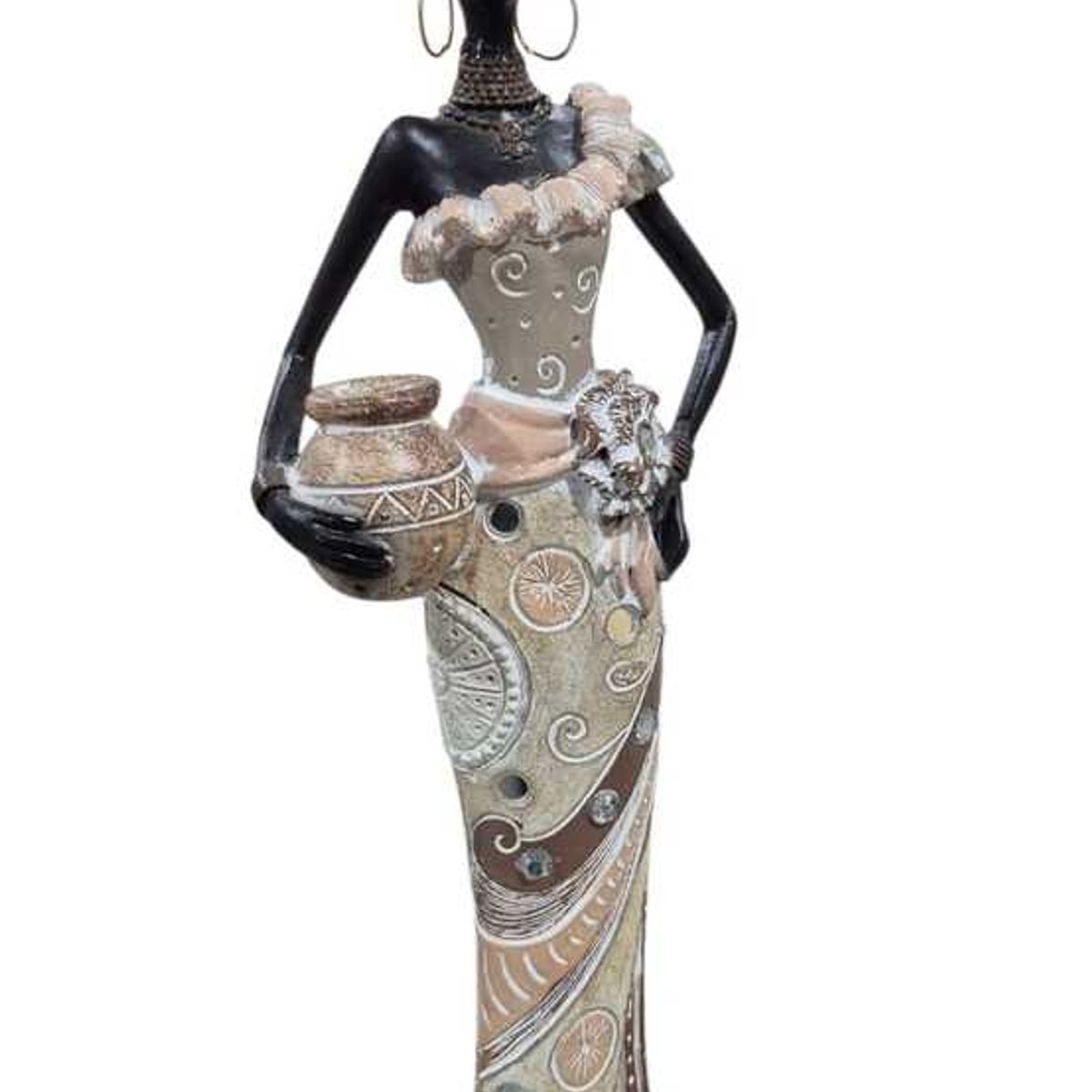 GENERICO - Adorno Decorativo Mujer Africana Elegancia Étnica - Adorno Elegante para Sala Regalo Ideal