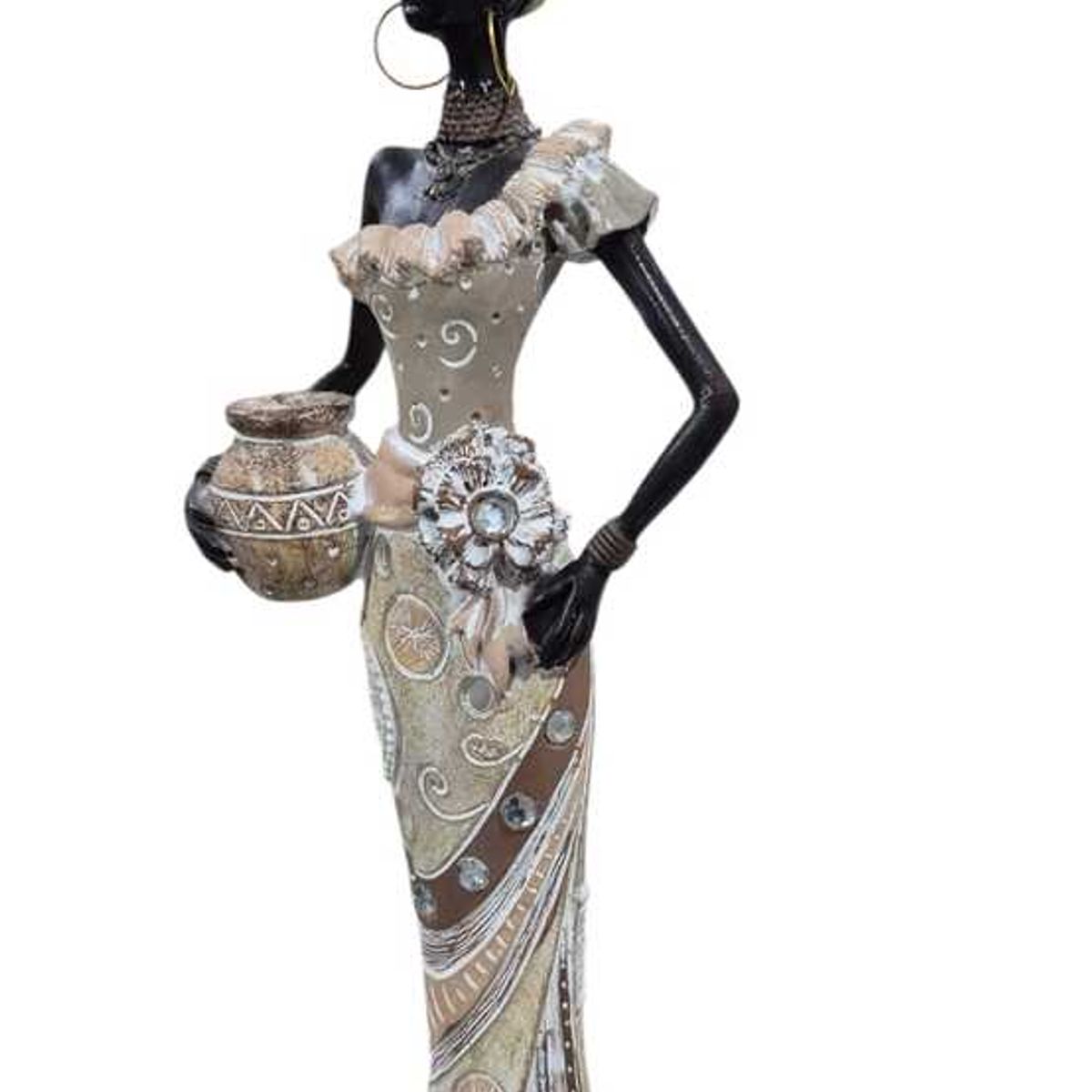 GENERICO - Adorno Decorativo Mujer Africana Elegancia Étnica - Adorno Elegante para Sala Regalo Ideal