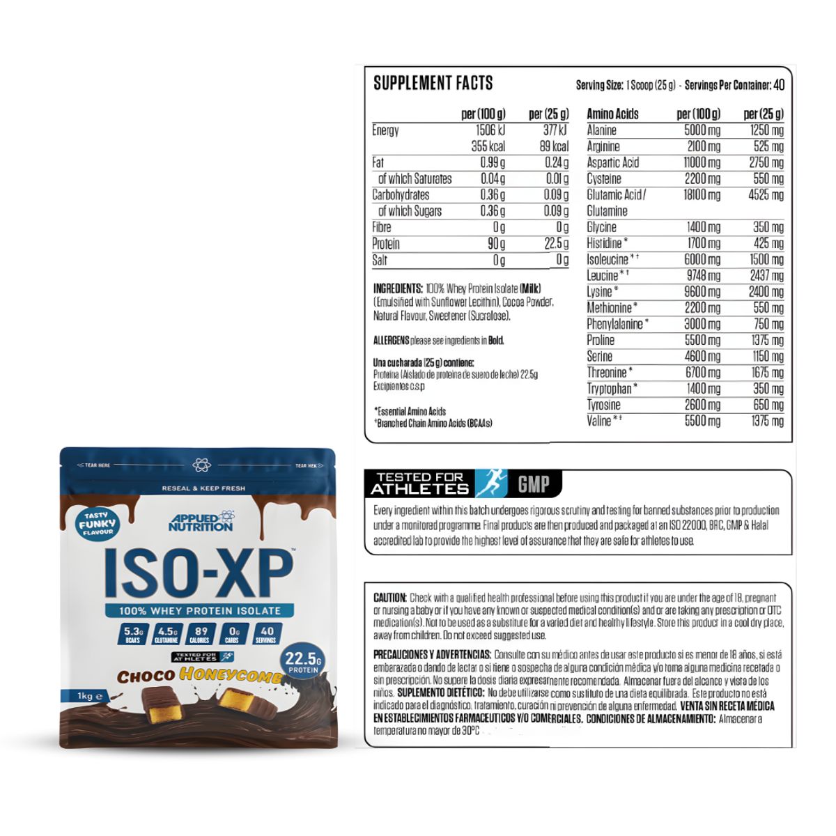 APPLIED NUTRITION - ISO XP 1 kg Proteina Isolatada - Choco Honeycomb