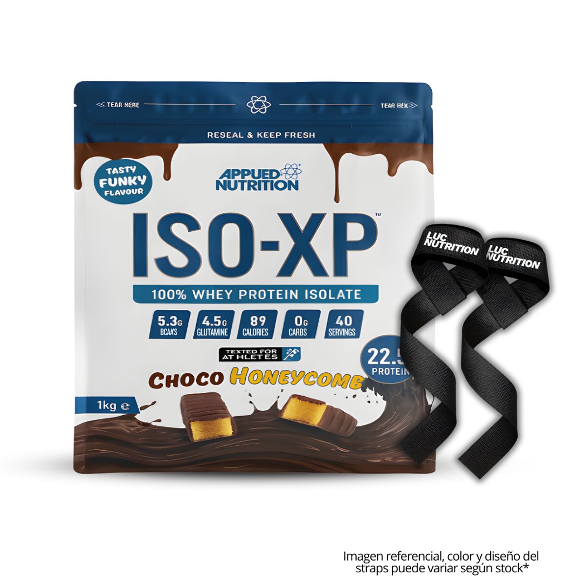 APPLIED NUTRITION - ISO XP 1 kg Proteina Isolatada - Choco Honeycomb + Straps