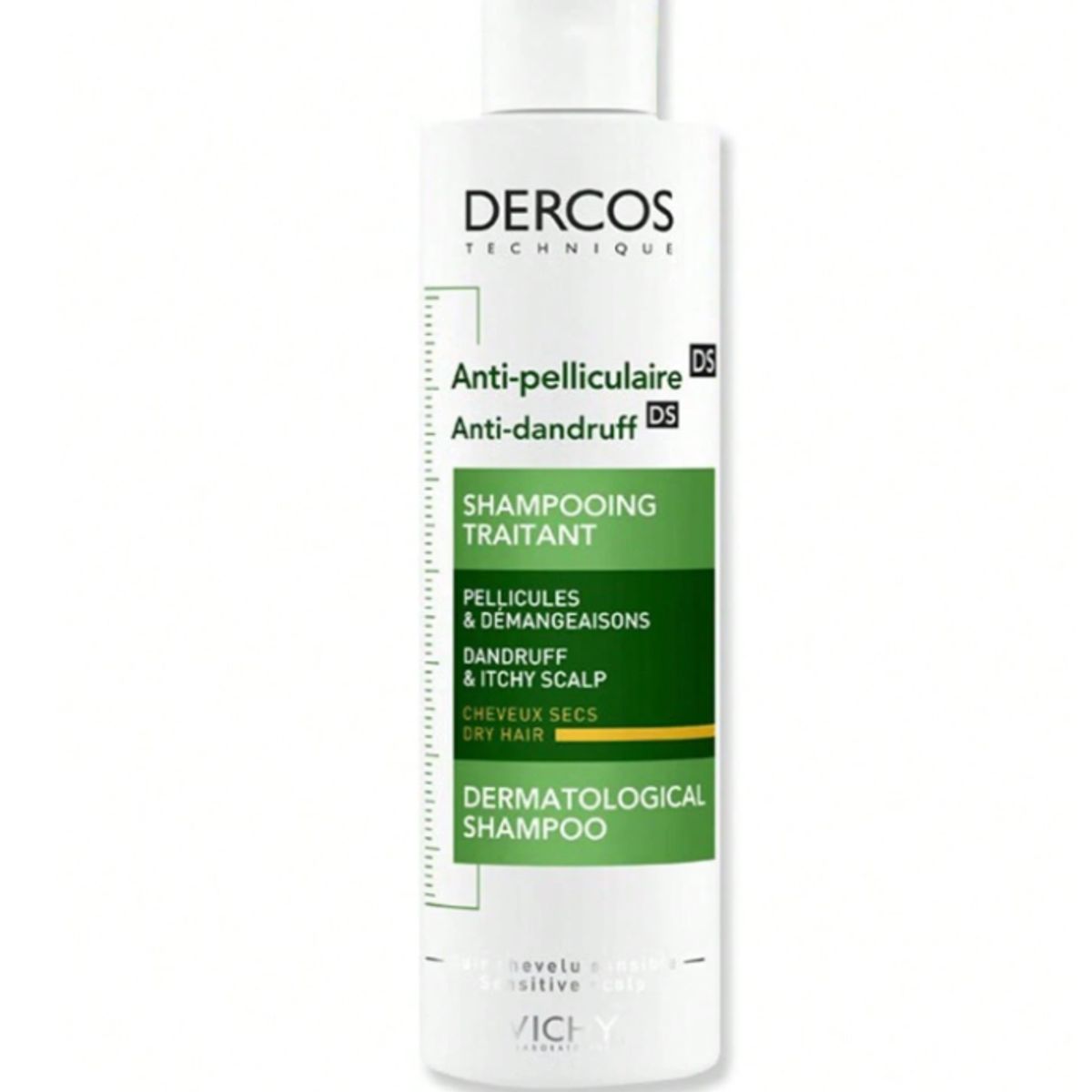 PREMIUM - Dercos Shampoo Capilar Anticaspa 200ML Cabello Seco Original
