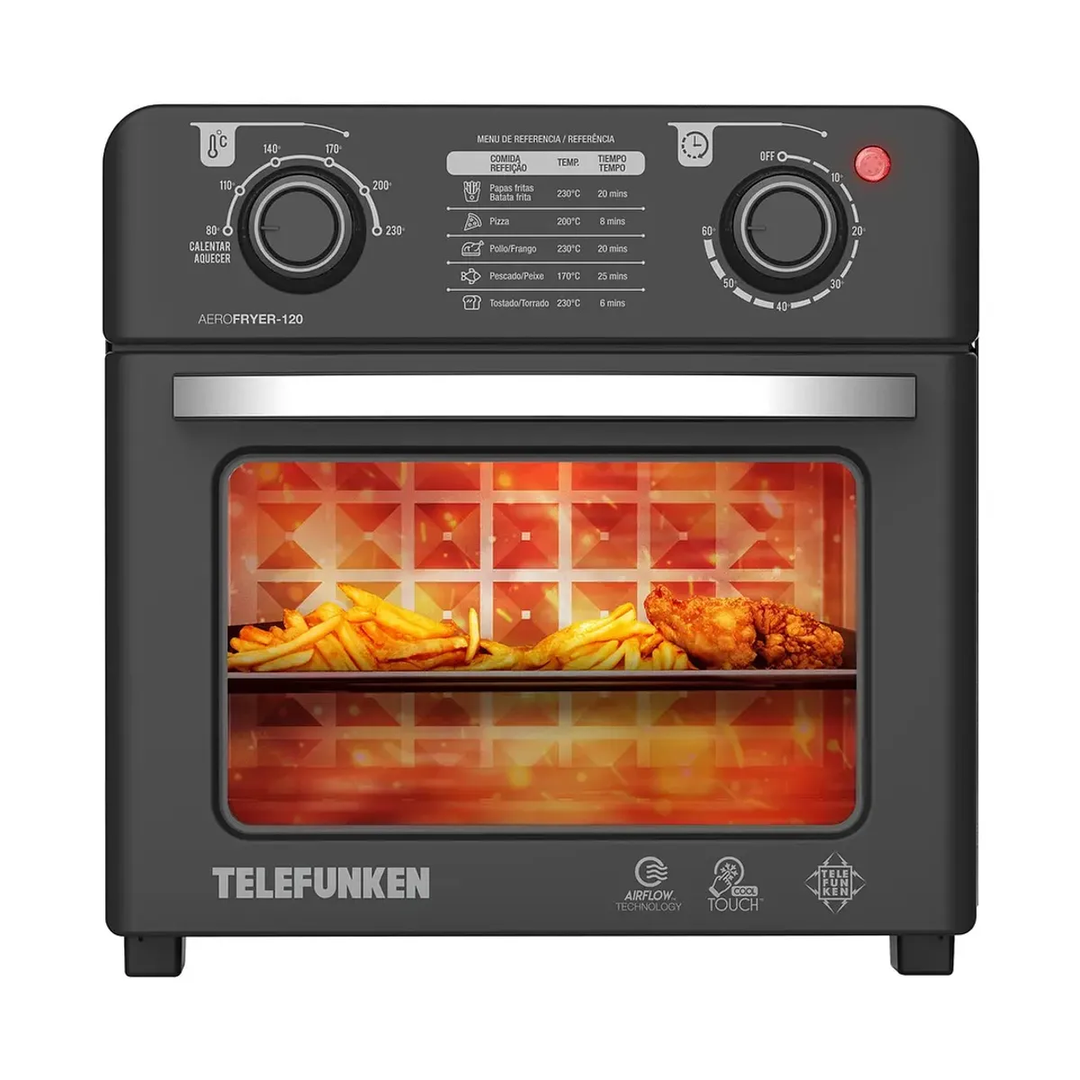 TELEFUNKEN - Freidora de Aire Sin Aceite Horno TELEFUNKEN® AeroFryer 120