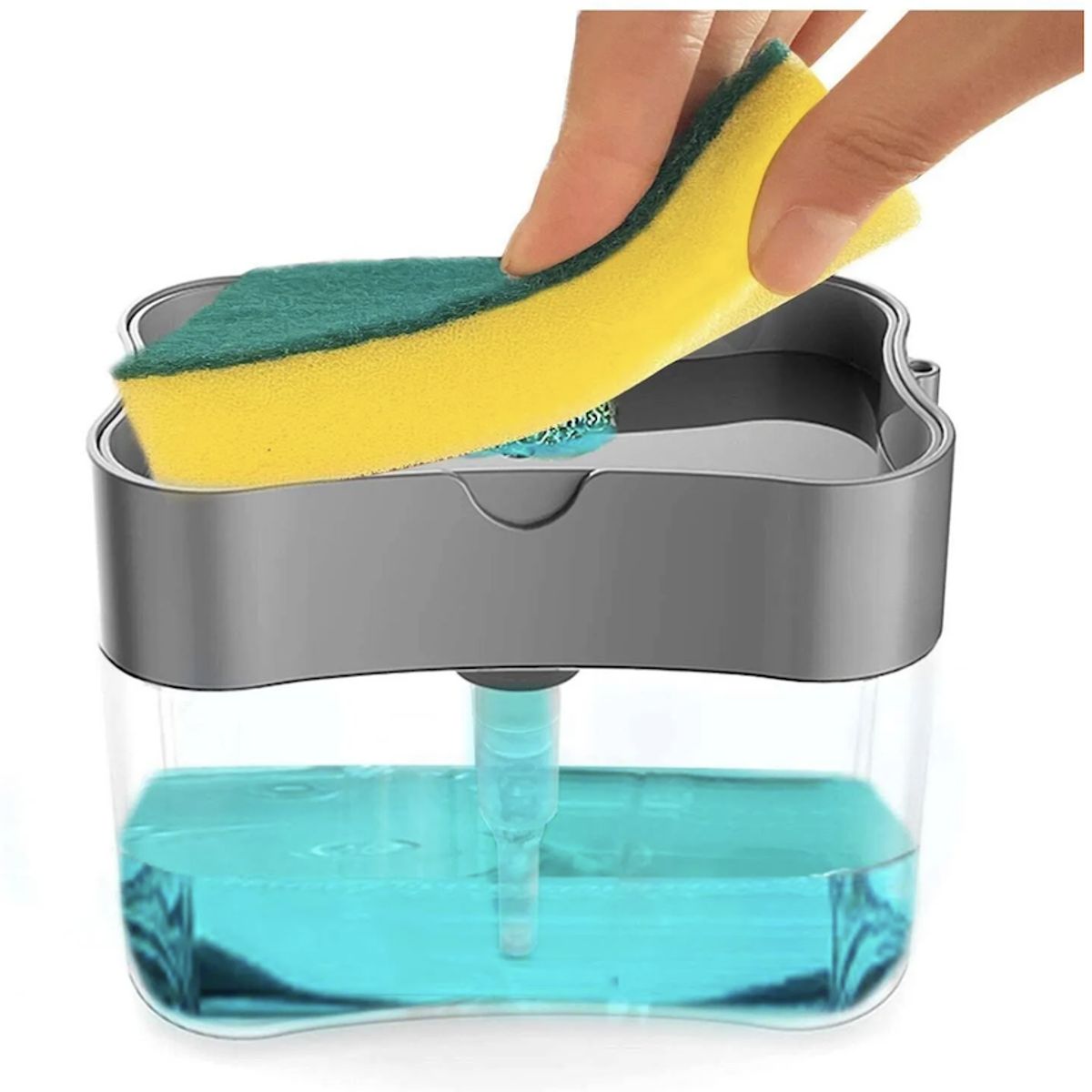 GENERICO - DISPENSADOR LAVAVAJILLAS PLASTICO INCLUYE ESPONJA