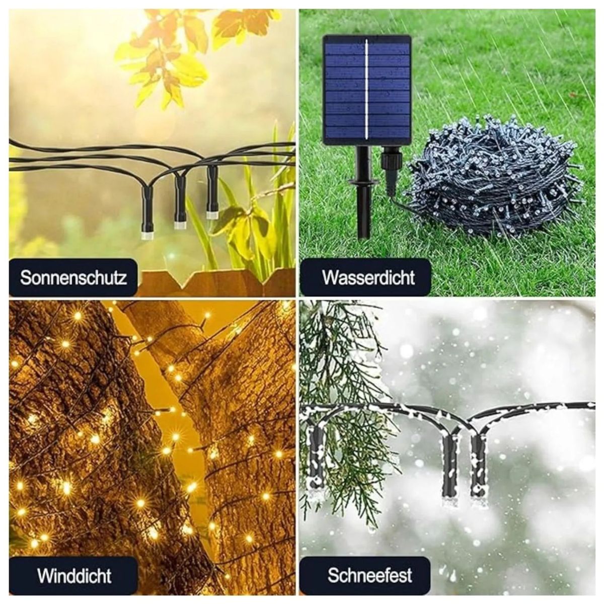 OEM - luz con Panel Solar decoración de 10 Metros