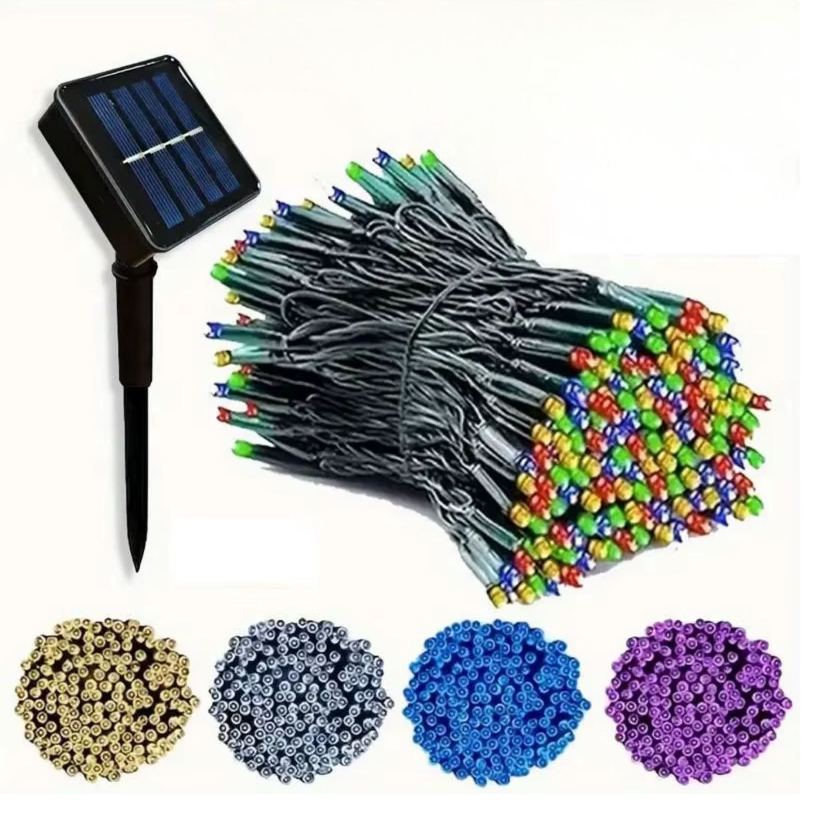 OEM - luz con Panel Solar Navideño DE 10 Metros IMPORTADO