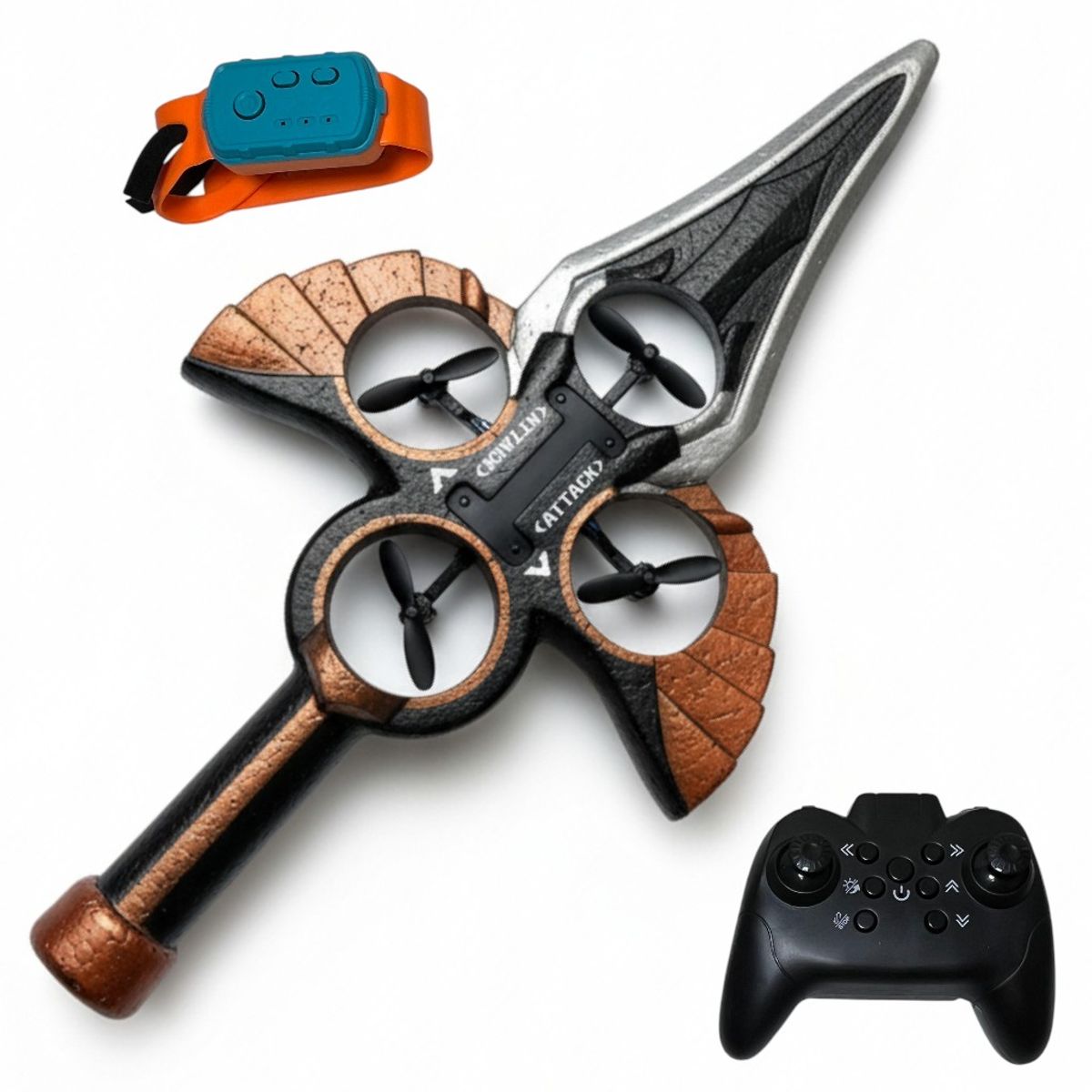 GENERICO - AVION DRON ESPADA VOLADORA A DOBLE CONTROL REMOTO