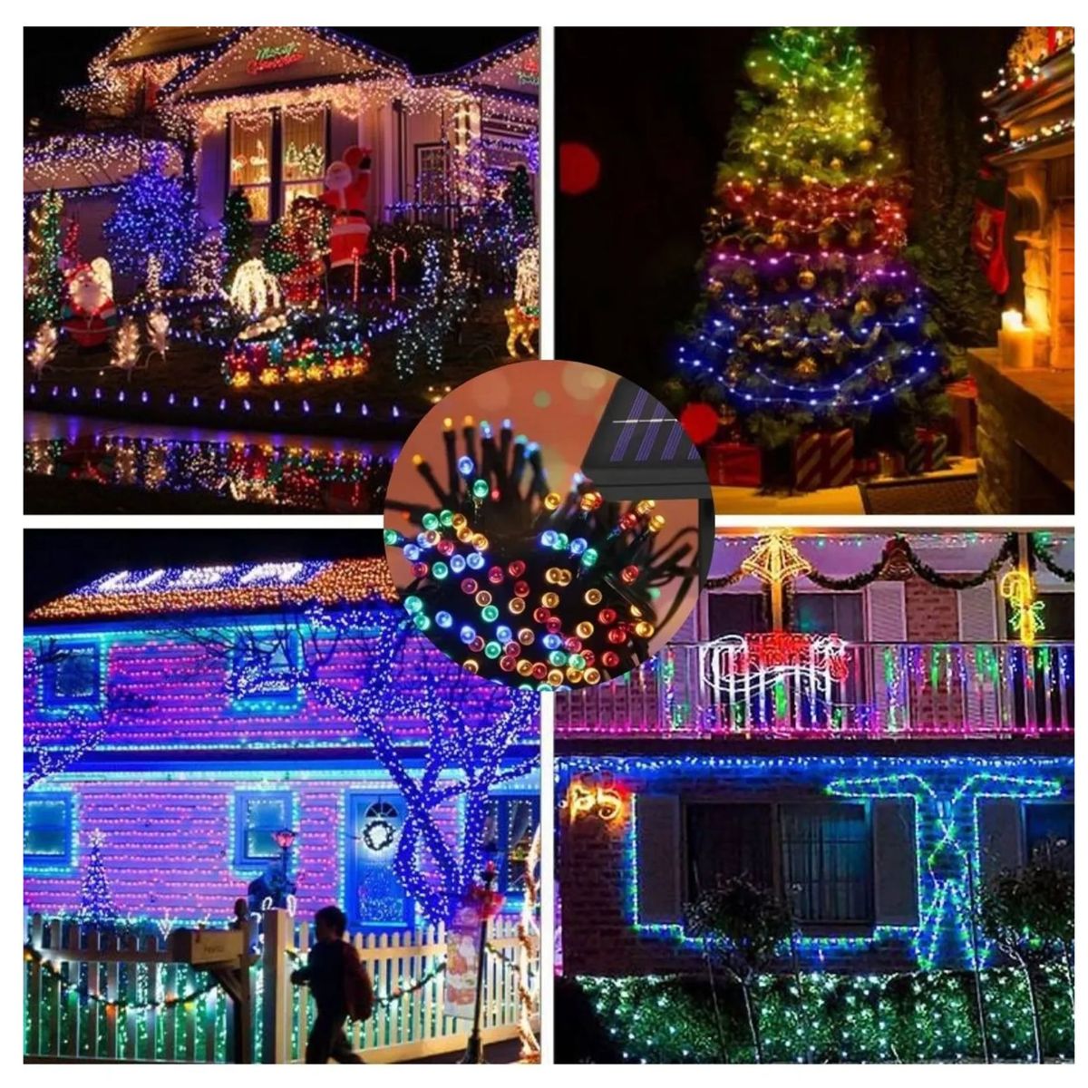 ROHS - luz con Panel Solar Navideño Decorativo DE 10 Metros