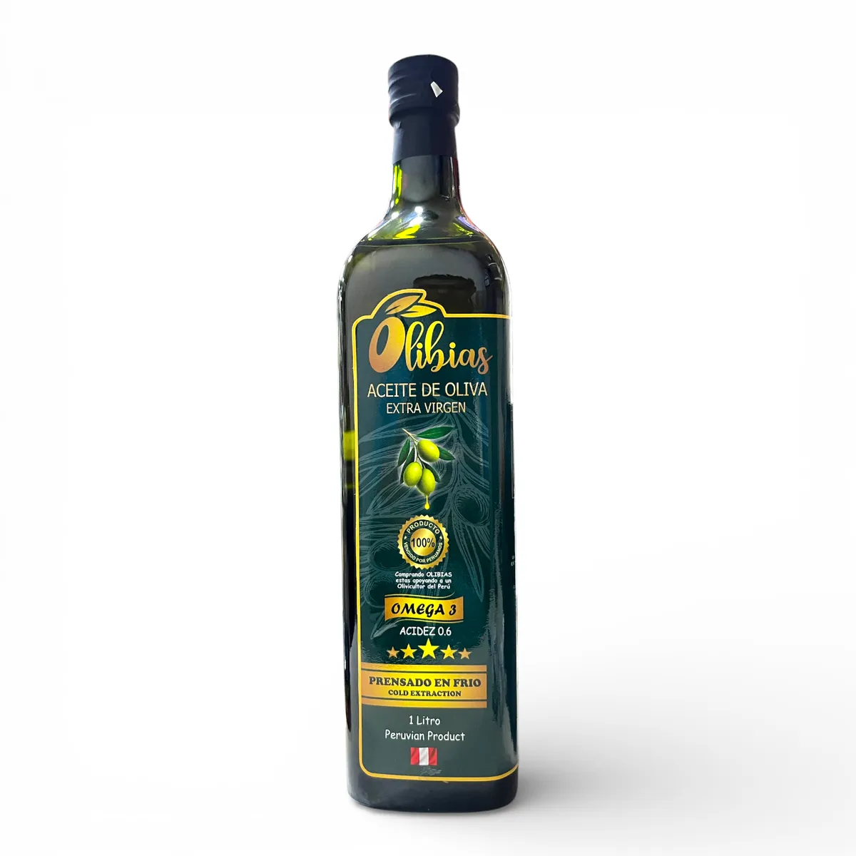 GENERICO - Aceite de Oliva Olibias Extra Virgen 1lt  100% Natural y Prensado en Frío