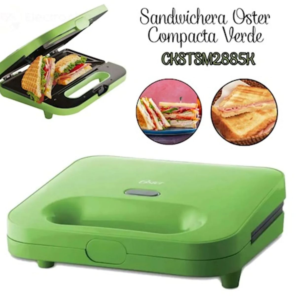 OSTER - Sandwichera Eléctrica Oster CKSTSM2885KV - Verde